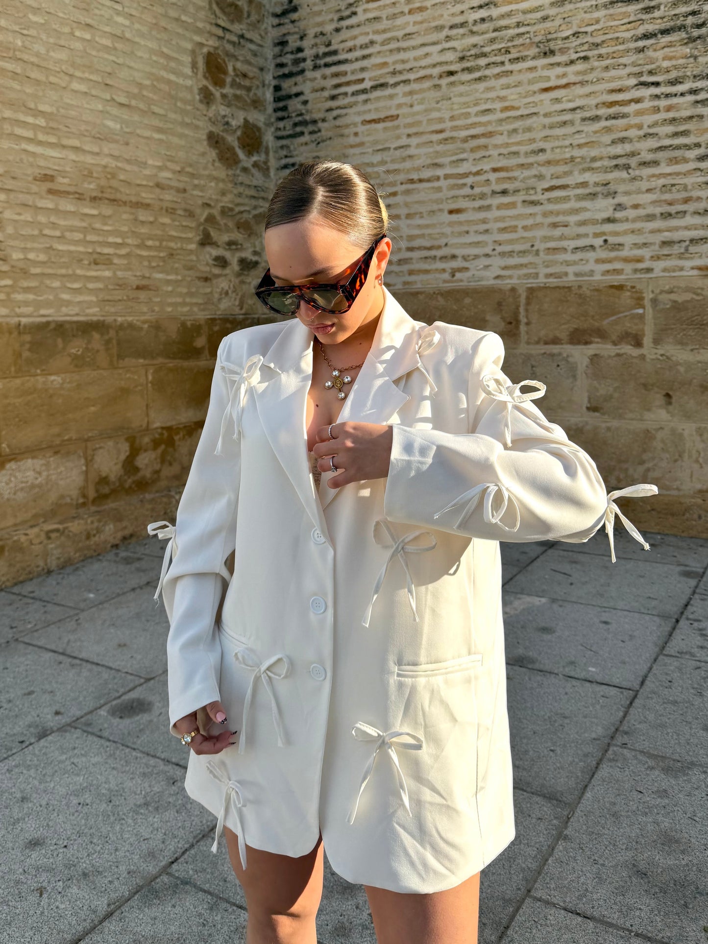 Blazer Bow Blanco
