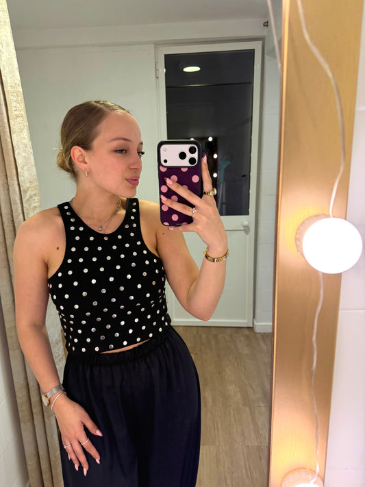 Top Antelina Luna Negro