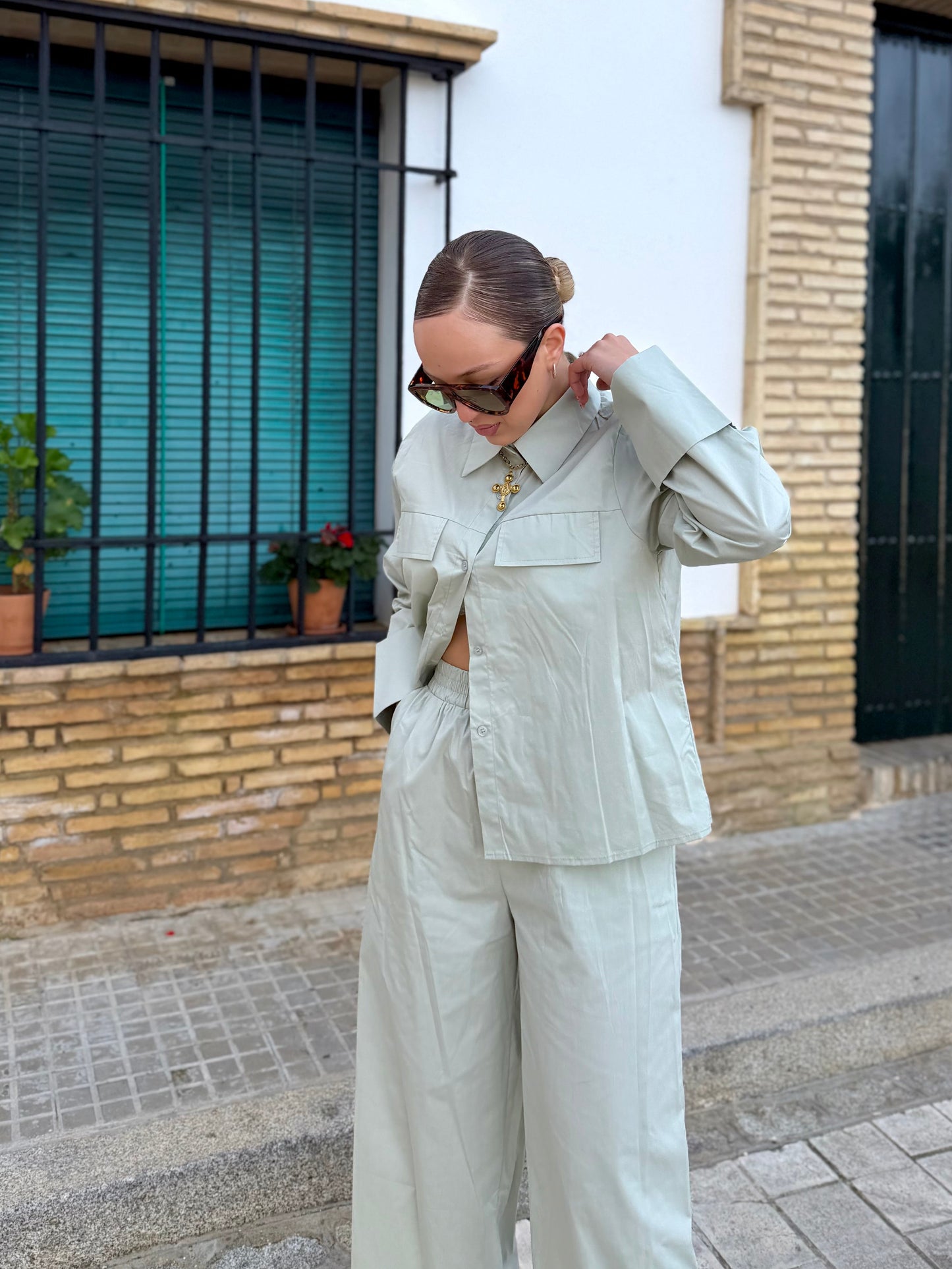 Conjunto Amarí Verde Salvia