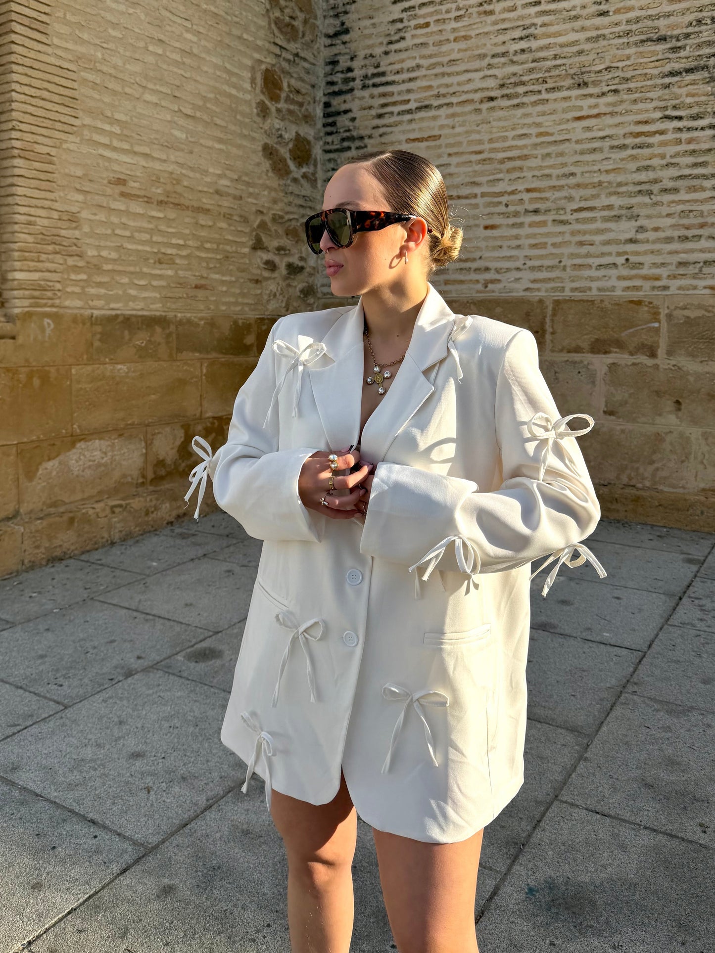 Blazer Bow Blanco
