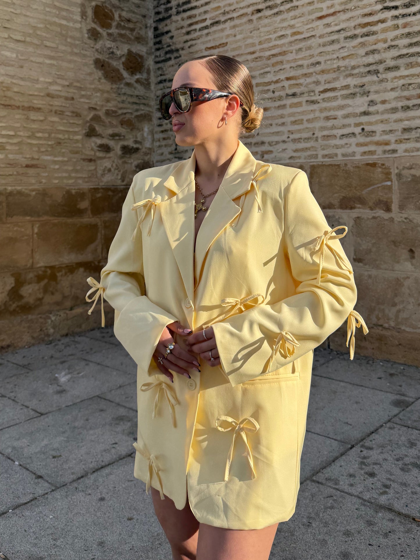 Blazer Bow Amarilla