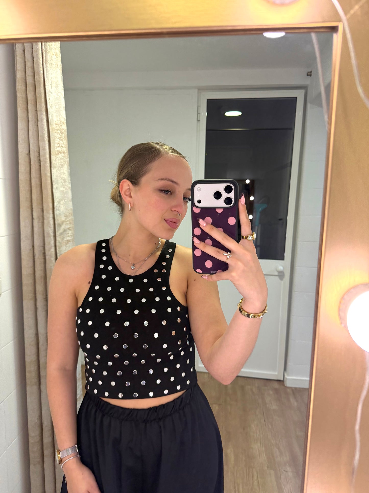 Top Antelina Luna Negro