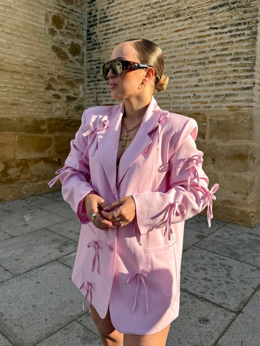 Blazer Bow Rosa