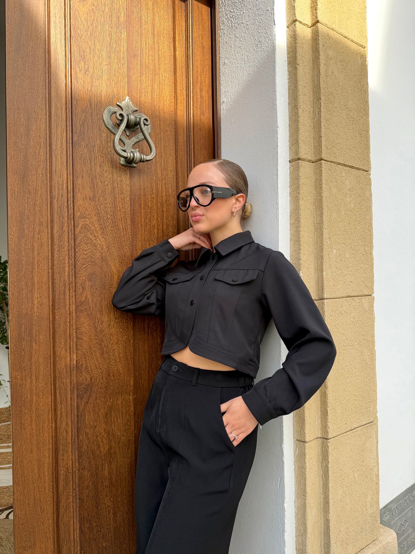 Chaqueta Cropped Black